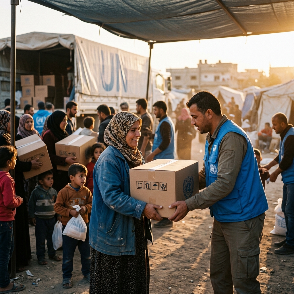 Gazze Acil Yardım Tırlarımız Bölgeye Ulaştı