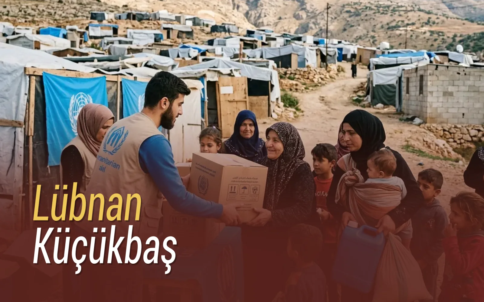 Lübnan kurban bağışı ile kamptaki yetimlere kurban eti
