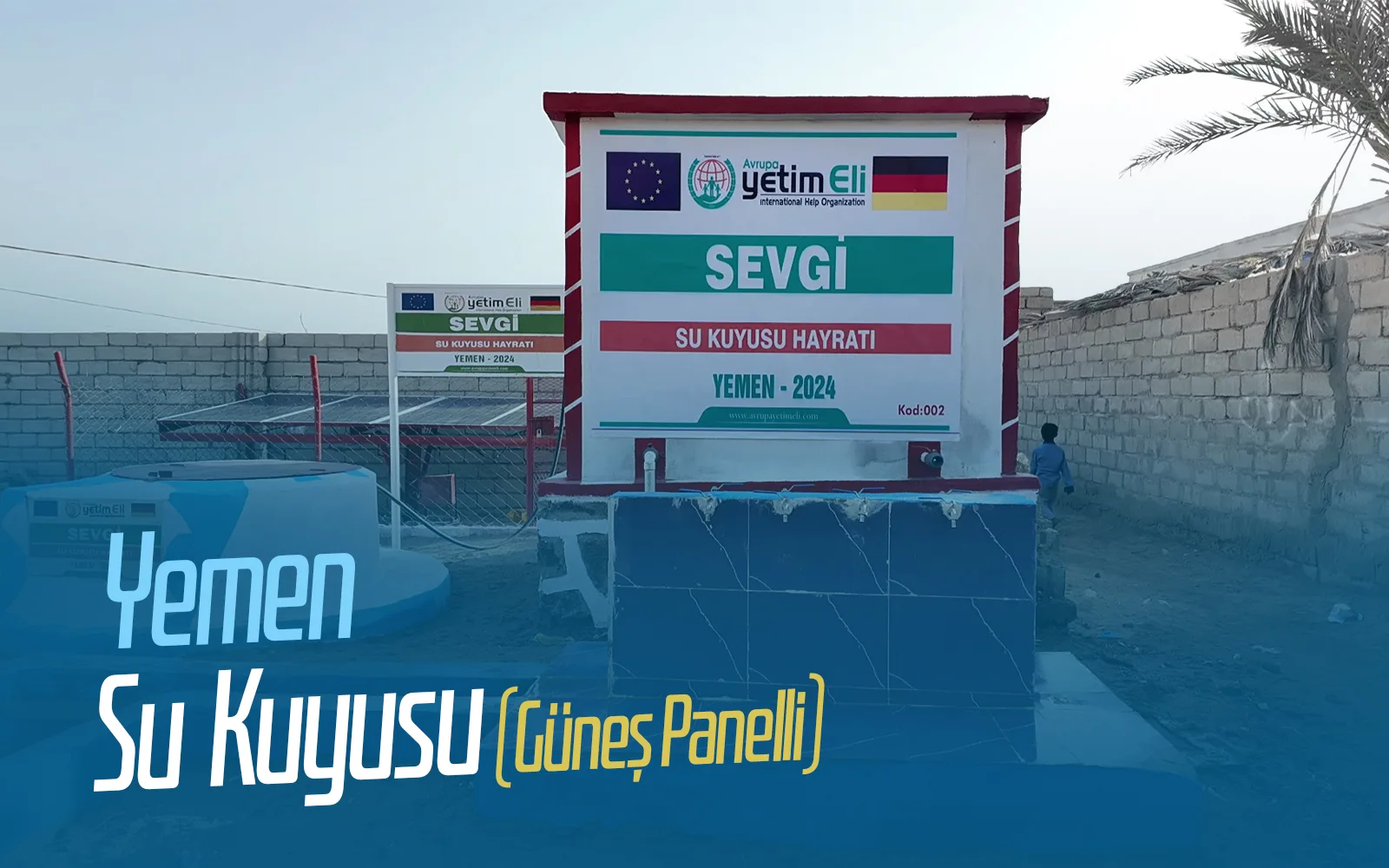 Güneş Panelli Su Kuyusu — Yemen